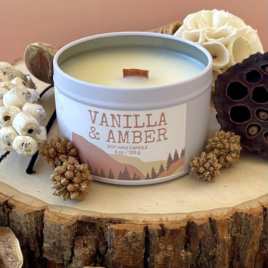 Vanilla & Amber 6 oz Candle