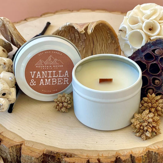 Vanilla & Amber 2 oz Mini Candle