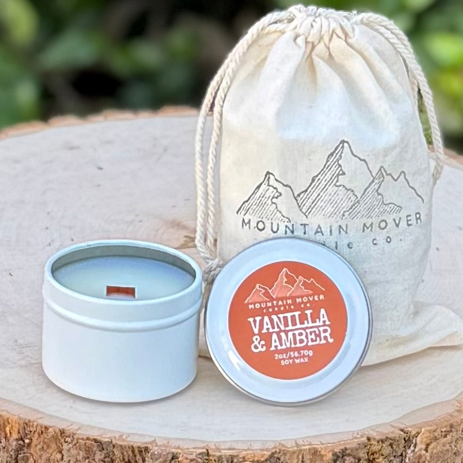Vanilla & Amber 2 oz Mini Candle